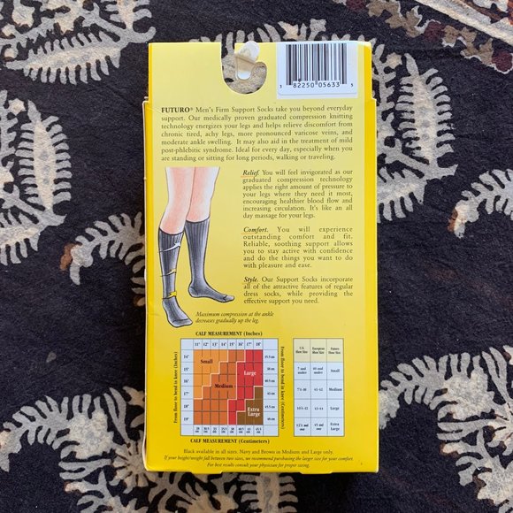 FUTURO Support Socks - Men's Compression Socks - Brown Size M - Firm 20-30 mm/Hg - Picture 4 of 6